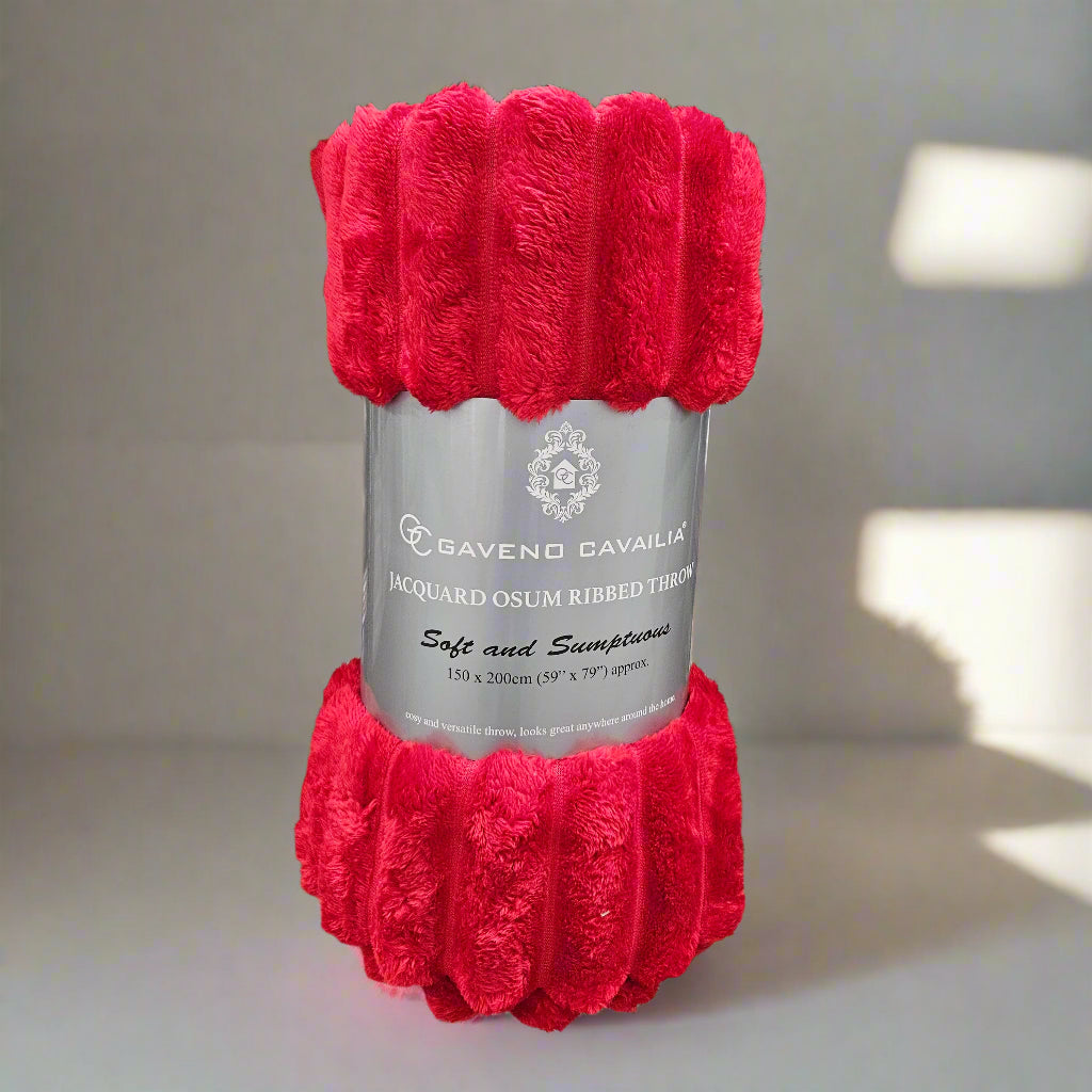 Jacquard Ribbed Throw 150 x 200cm or 200 x 240cm