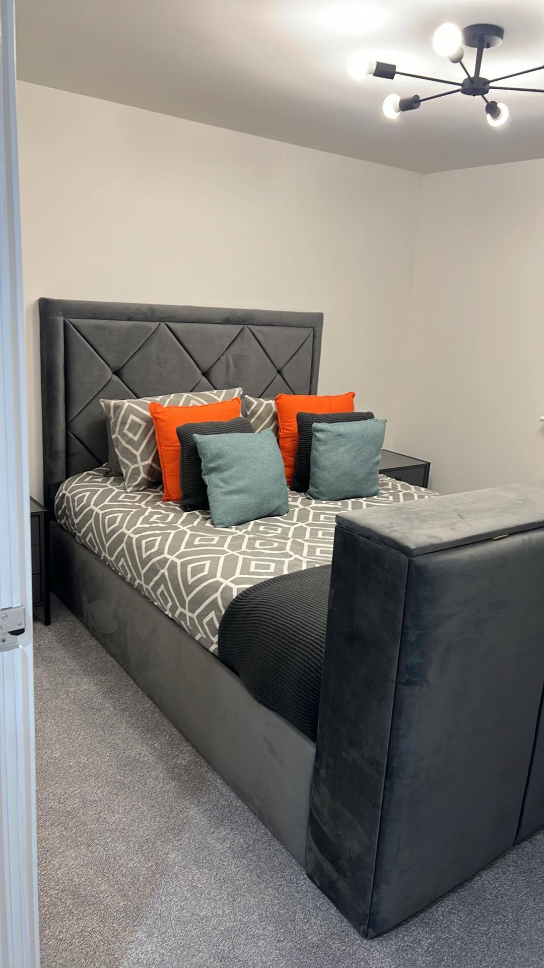 TV Frame Bed - Plush Velvet OR Chenille
