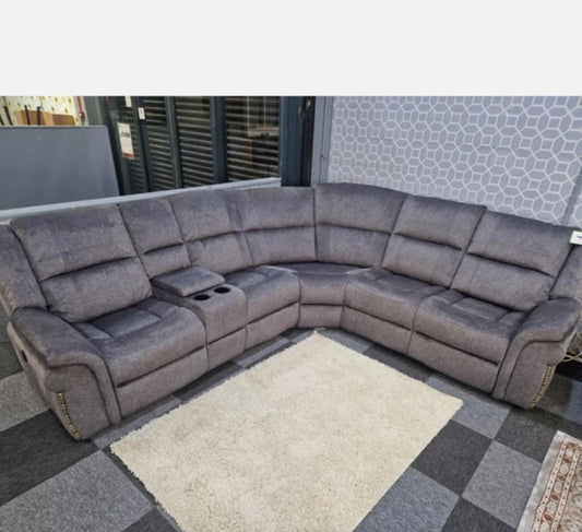 Berlin Grey Microfibre Power Recliner