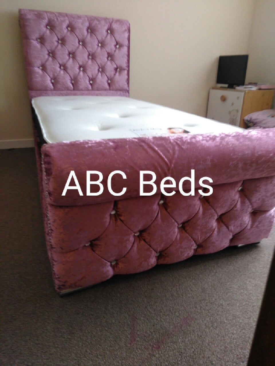 Sleigh Frame Bed - Plush Velvet OR Chenille