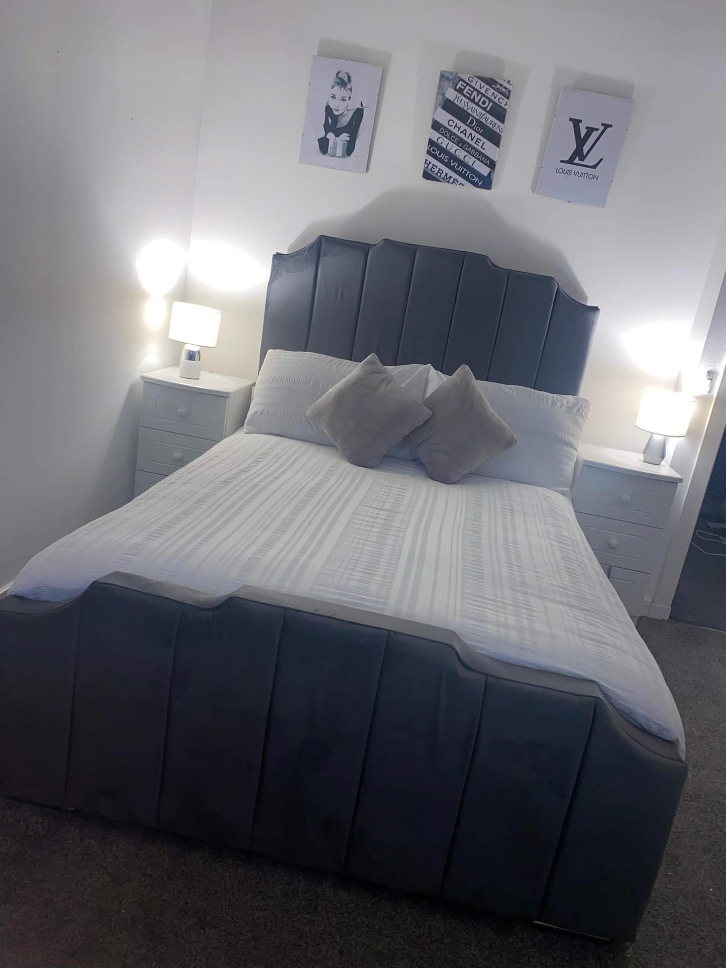 Skyline Frame Bed - Naples OR Linoso Fabric